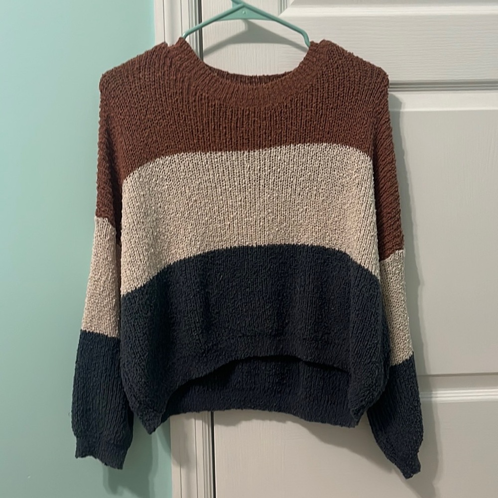 Small slouchy fall multicolor sweater